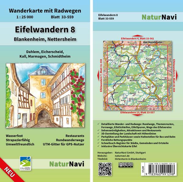 Eifelwandern 8 - Blankenheim Nettersheim 1 : 25 000