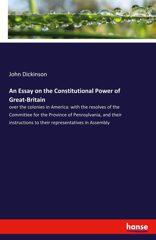 Image of An Essay on the Constitutional Power of Great-Britain