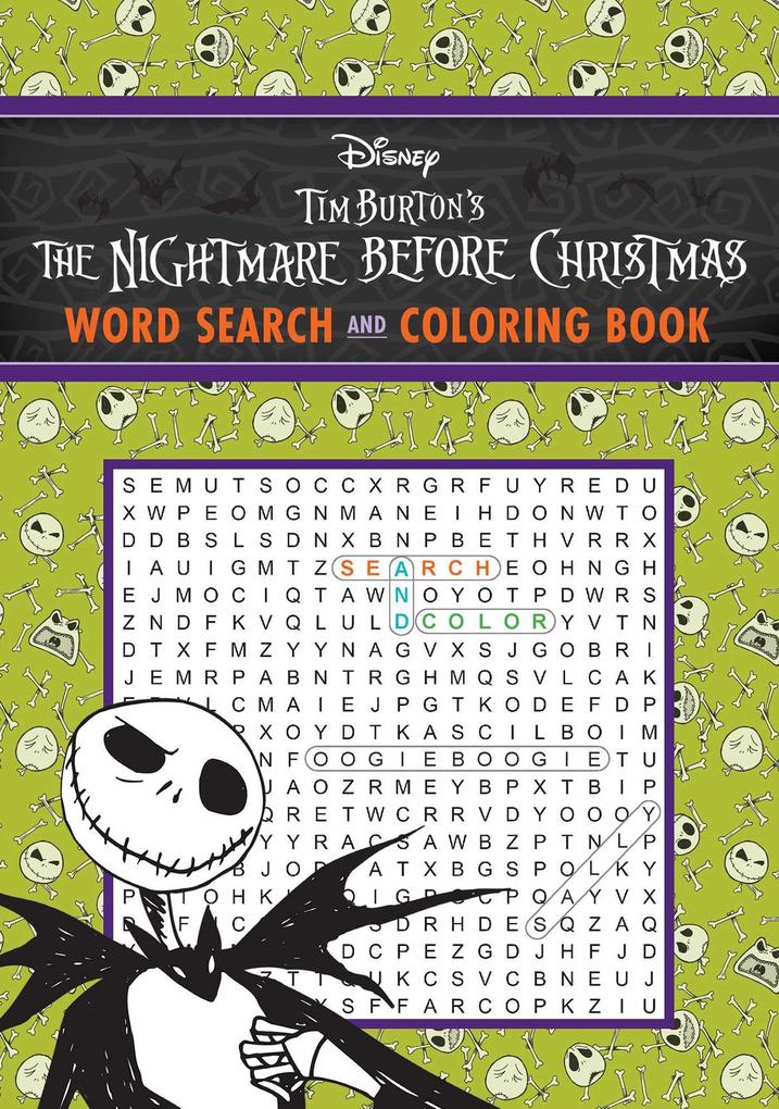 Disney Tim Burton‘s the Nightmare Before Christmas Word Search and Coloring Book