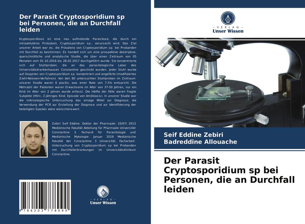 Der Parasit Cryptosporidium sp bei Personen die an Durchfall leiden