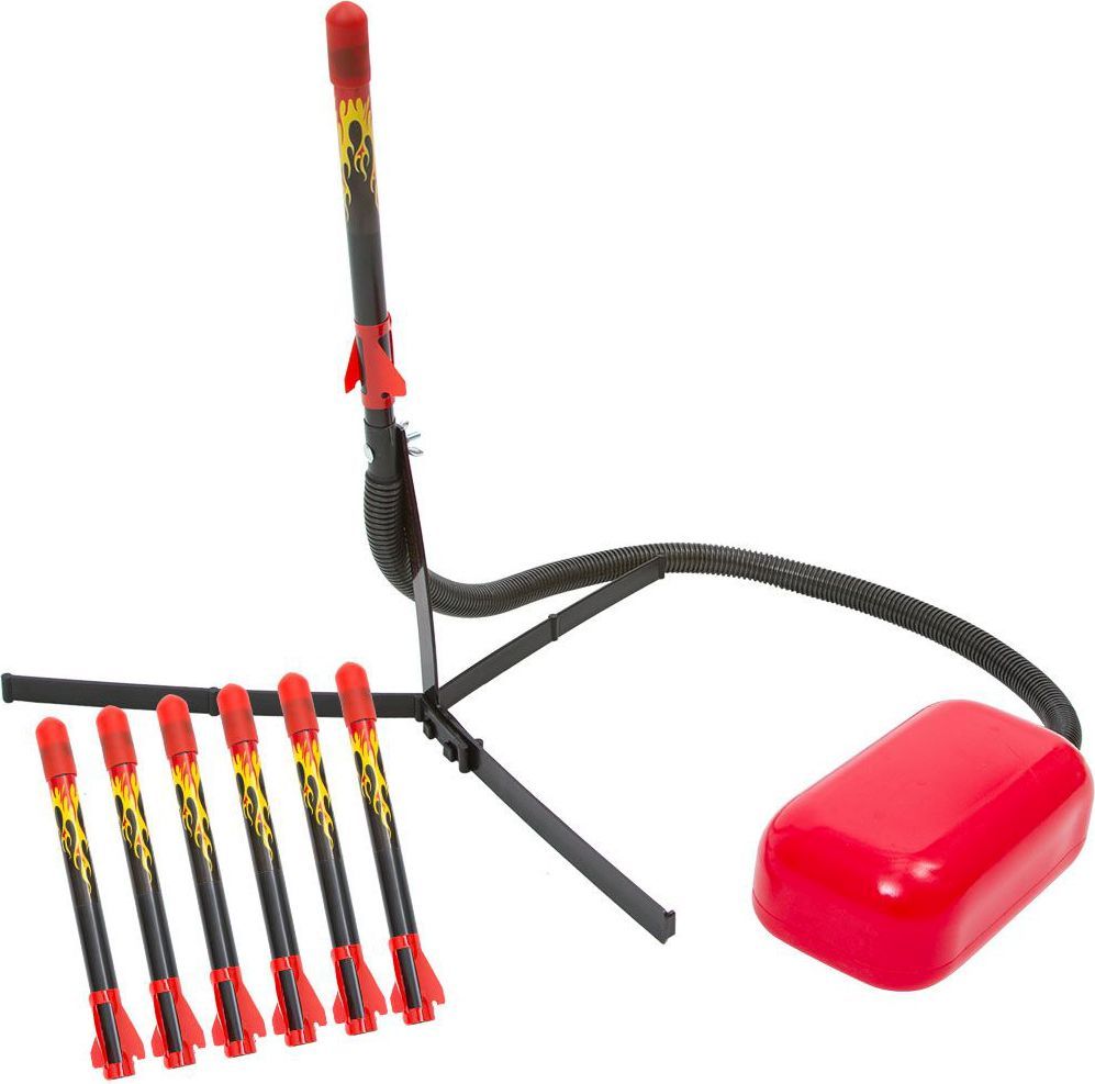 Stomp Rocket 365040 - Stomp Rocket X-Treme Startrampe mit 6 Raketen