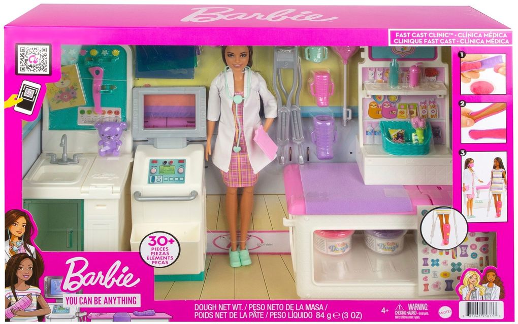 Barbie - Barbie Krankenstation Set mit Puppe