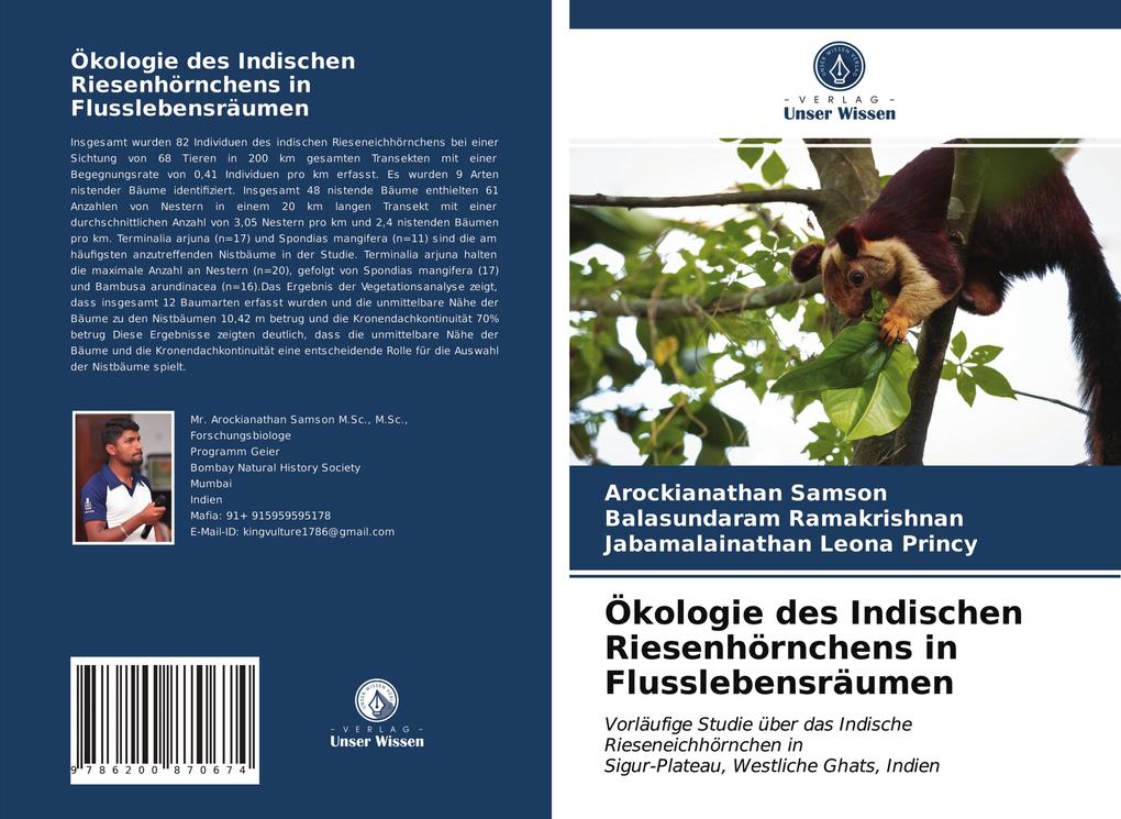 Ökologie des Indischen Riesenhörnchens in Flusslebensräumen