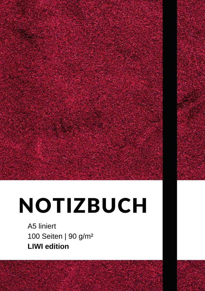 Notizbuch A5 liniert - 100 Seiten 90g/m² - Soft Cover violett - FSC Papier