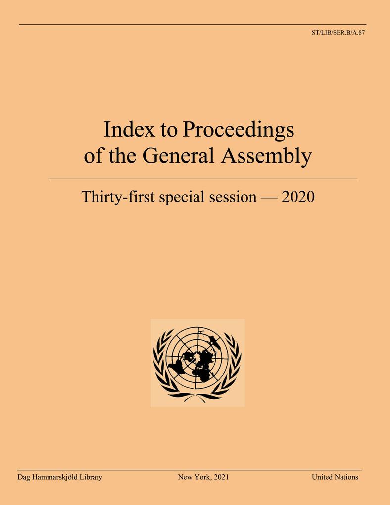 Index to Proceedings of the General Assembly 2020