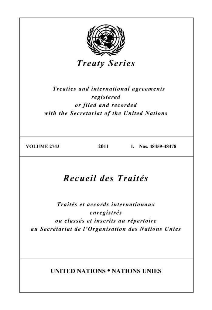 Treaty Series 2743/Recueil des Traités 2743
