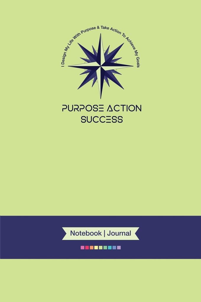 2-in-1 MBS PURPOSE-ACTION-SUCCESS (PAS) Notebook & Journal | 6'x9' | Notebook | Journal | Light Green Cover)