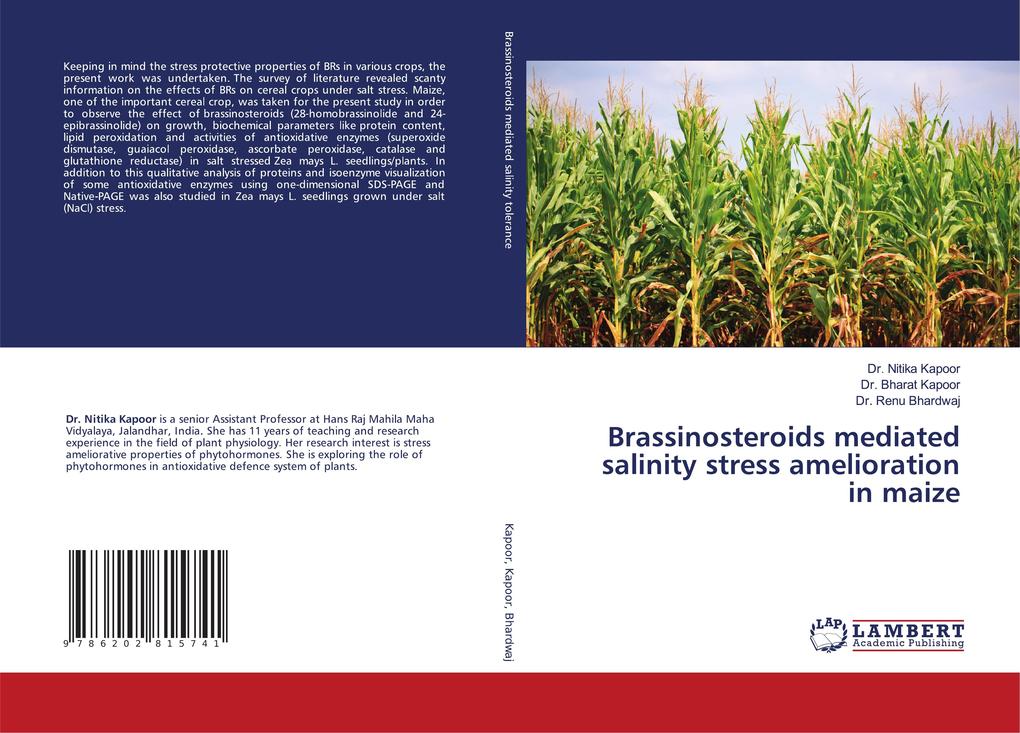 Brassinosteroids mediated salinity stress amelioration in maize