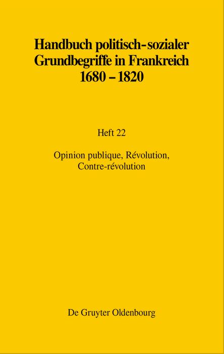 Opinion publique Révolution Contre-révolution