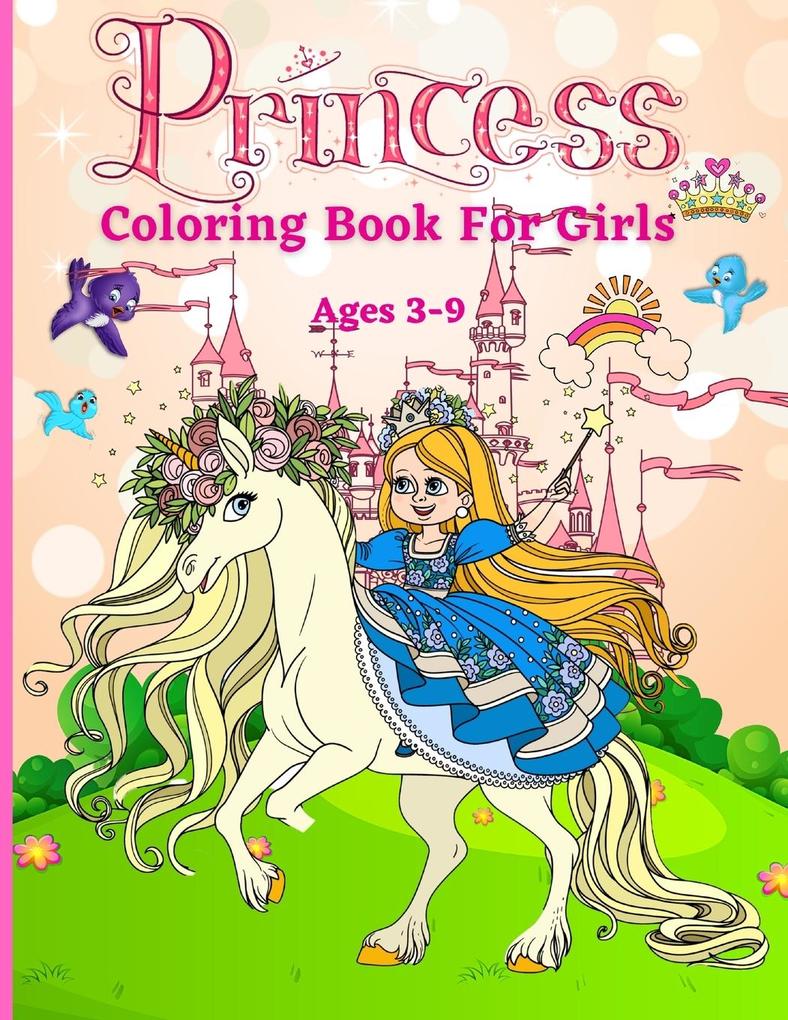 Image of Princess Coloring Book for Girls ages 3-9