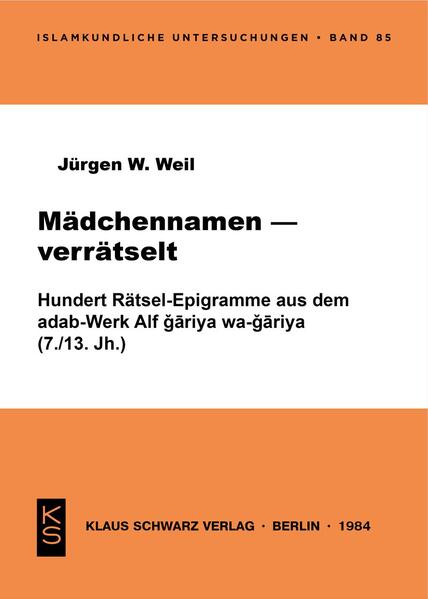 Mädchennamen - verrätselt - Jürgen W. Weil