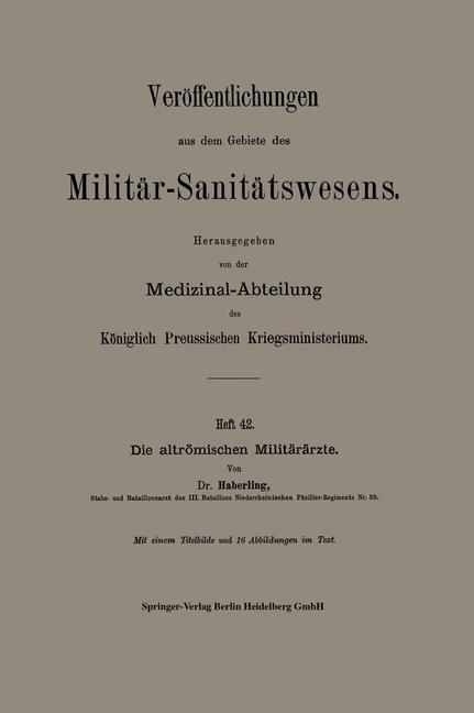 Die altrömischen Militärärzte