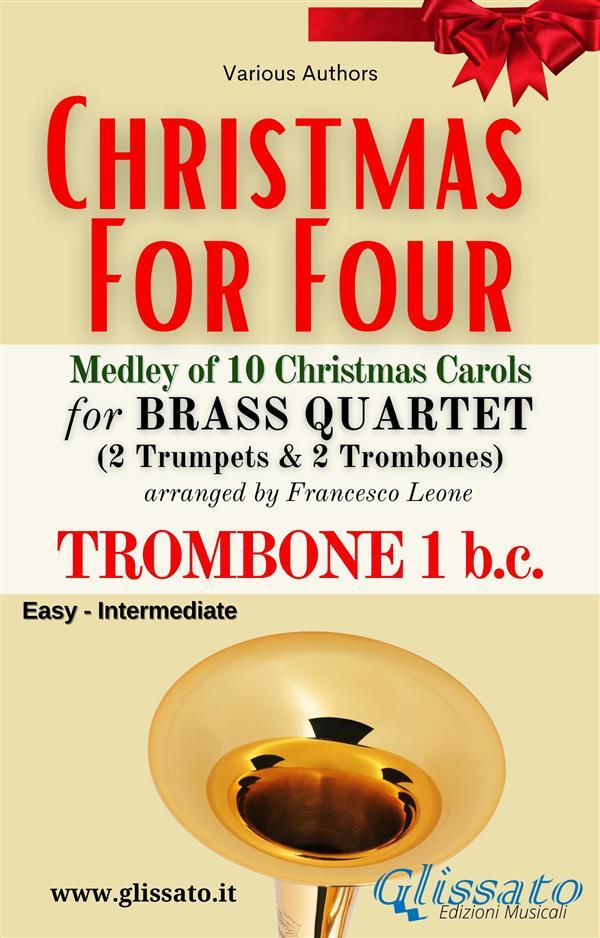 Trombone 1 bass clef part - Brass Quartet Medley Christmas for Four