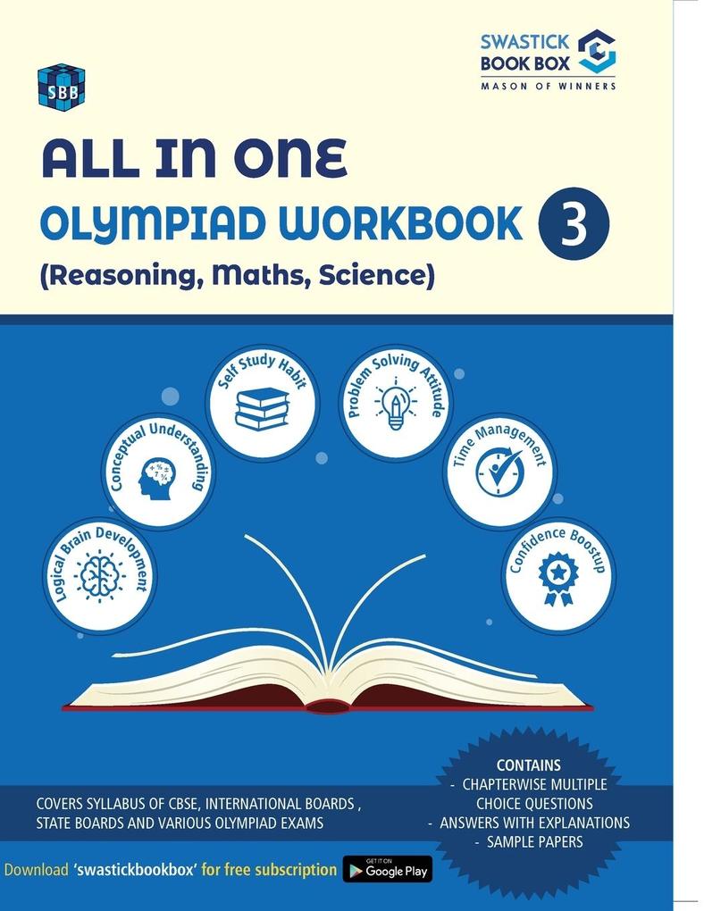 All in One Olympiad Workbook for Reasoning Maths & Science - Class 3