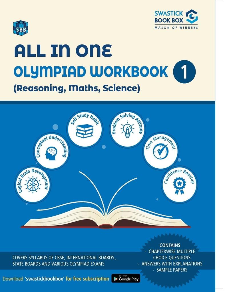 All in One Olympiad Workbook for Reasoning Maths & Science - Class 1