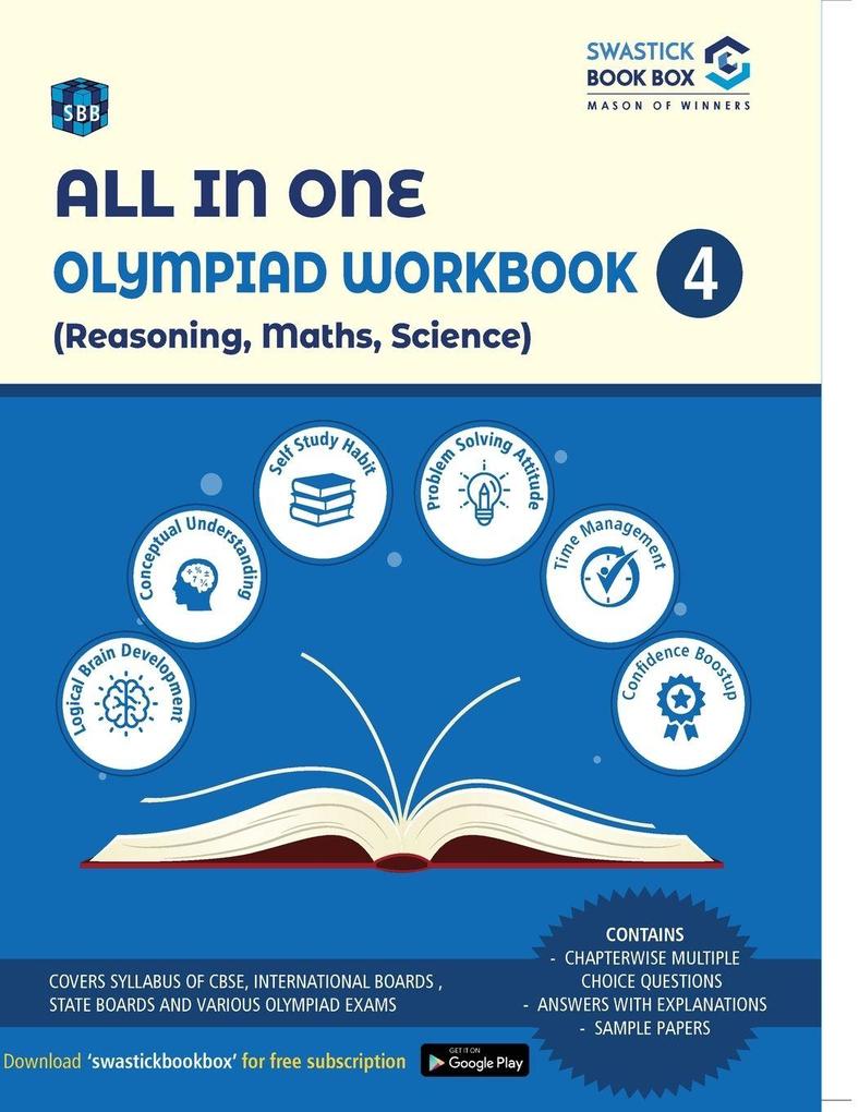 All in One Olympiad Workbook for Reasoning Maths & Science - Class 4