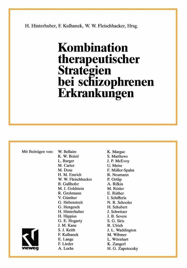 Kombination therapeutischer Strategien bei schizophrenen Erkrankungen