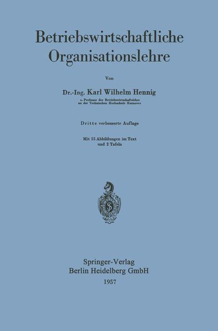 Betriebswirtschaftliche Organisationslehre