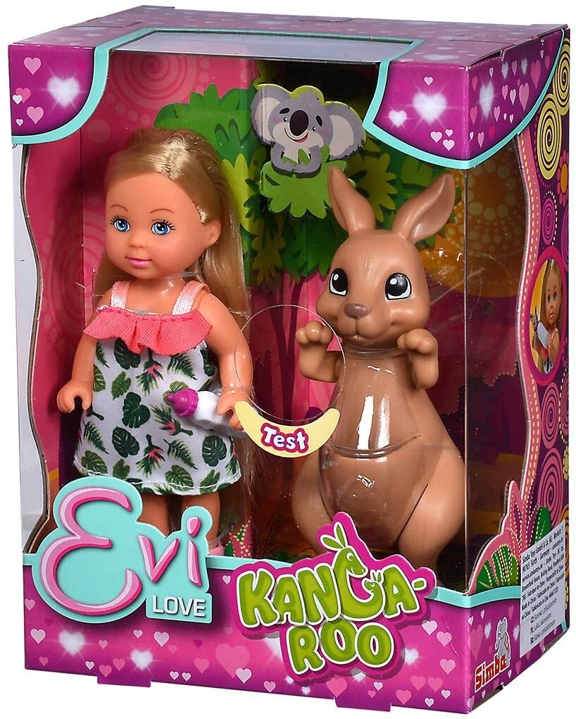 Image of Simba 105733513 - Evi Love Kangaroo Anziehpuppe mit Känguru 12 cm