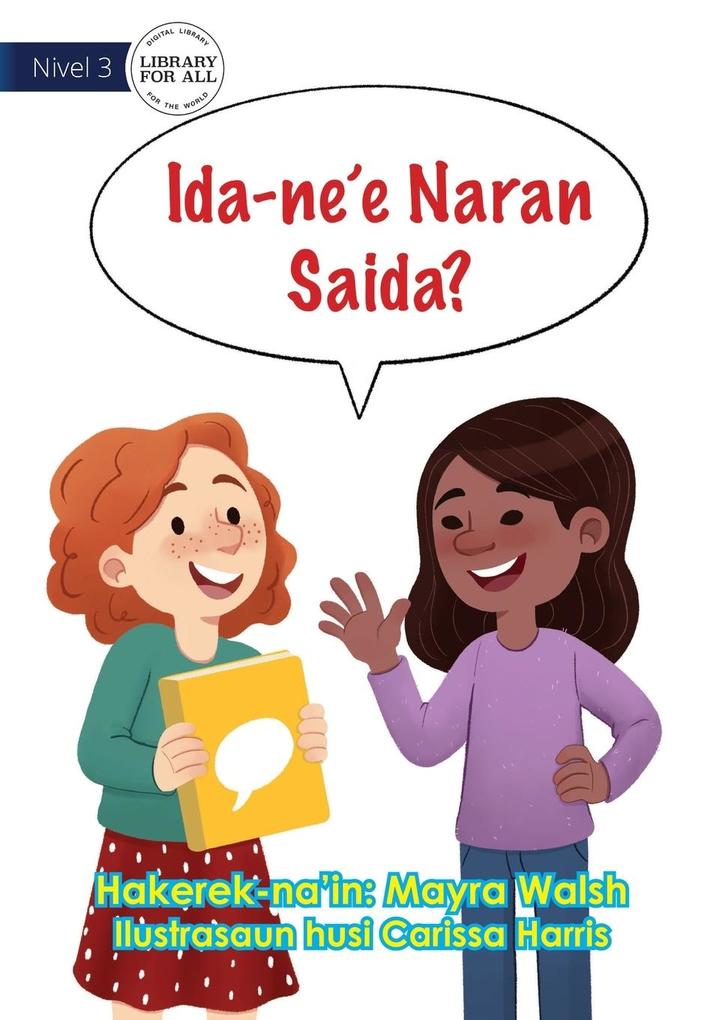 What Is This Called? - Ida-ne‘e Naran Saida?