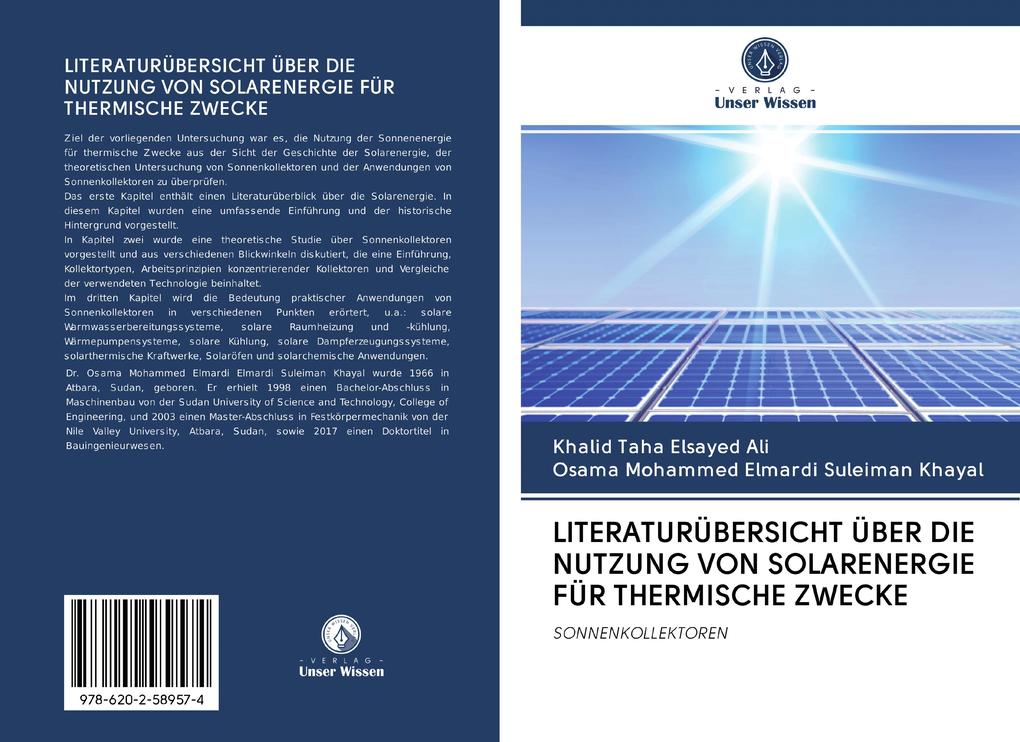 LITERATURÜBERSICHT ÜBER DIE NUTZUNG VON SOLARENERGIE FÜR THERMISCHE ZWECKE
