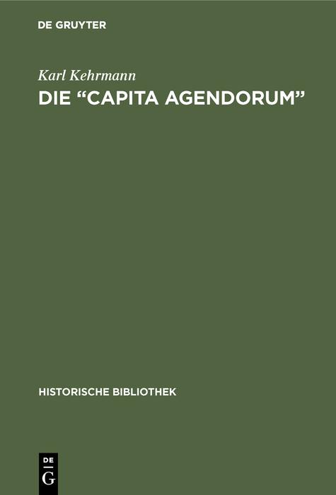 Die 'Capita agendorum'