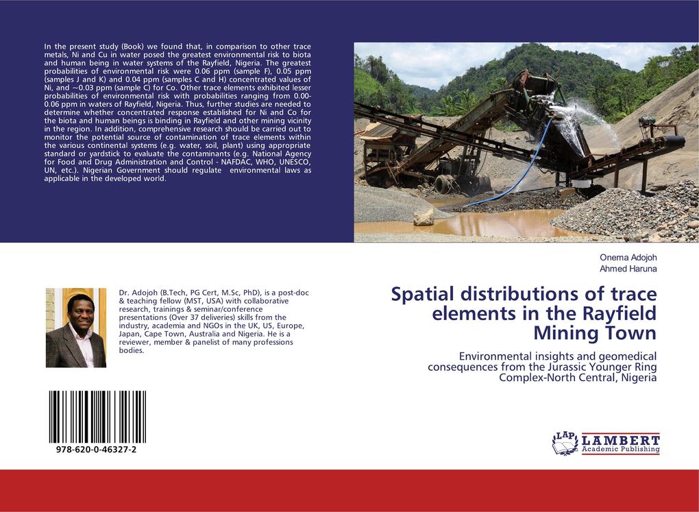 Spatial distributions of trace elements in the Rayfield Mining Town