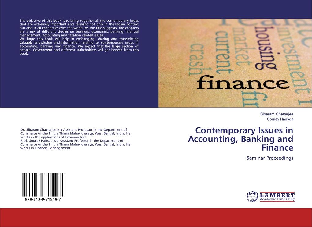 Contemporary Issues in Accounting Banking and Finance