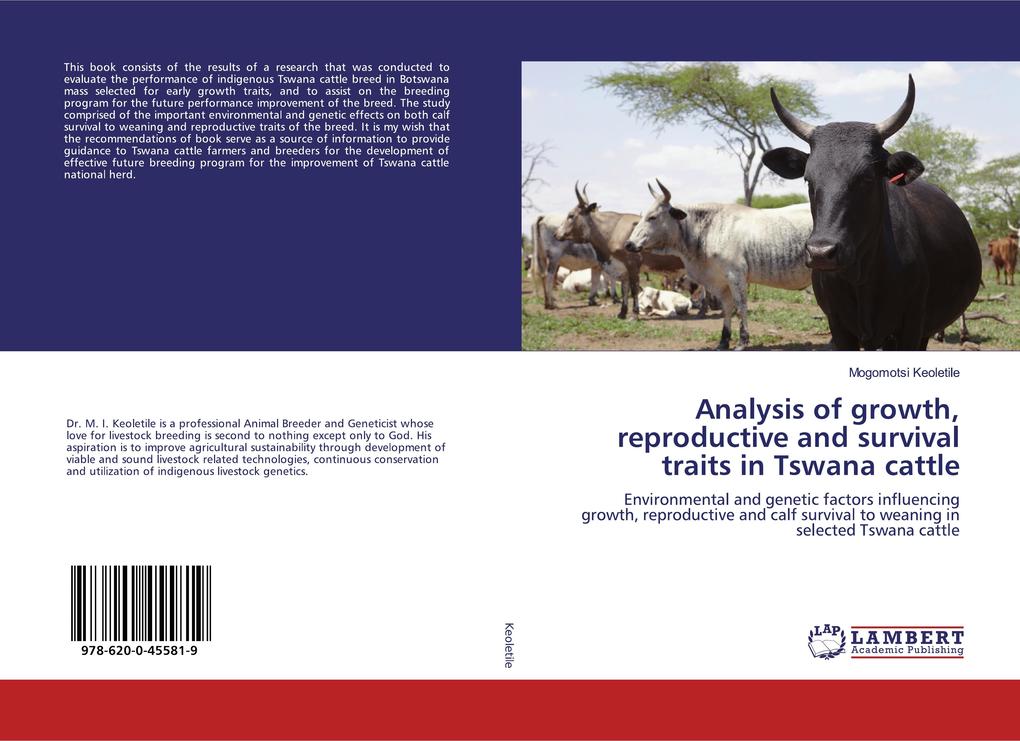 Analysis of growth reproductive and survival traits in Tswana cattle