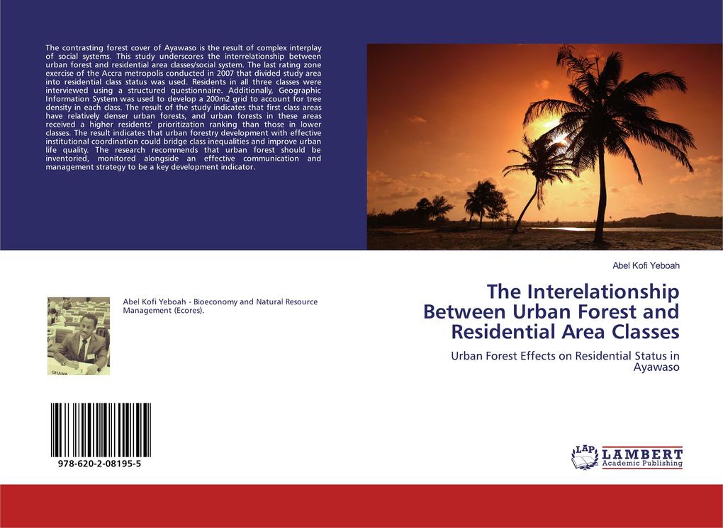 The Interelationship Between Urban Forest and Residential Area Classes