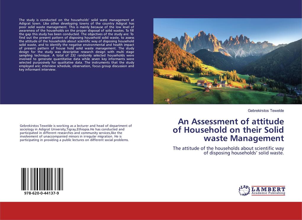 An Assessment of attitude of Household on their Solid waste Management