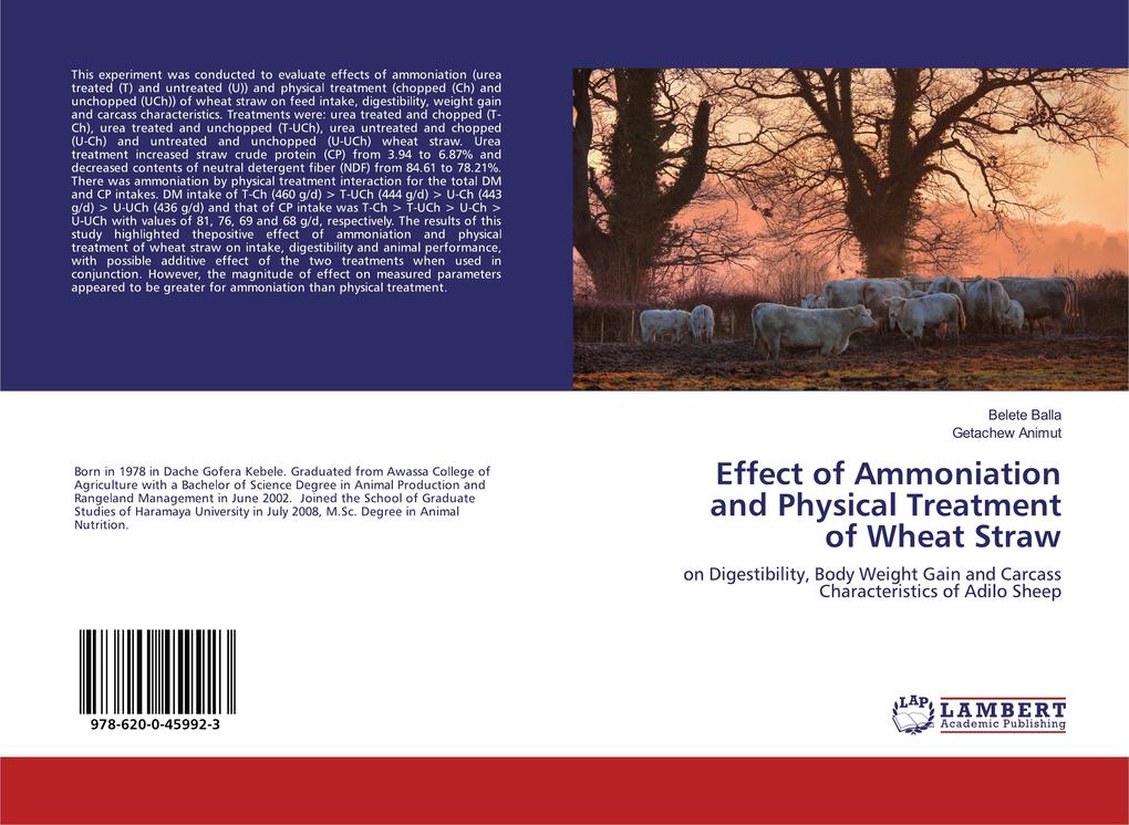 Effect of Ammoniationand Physical Treatmentof Wheat Straw