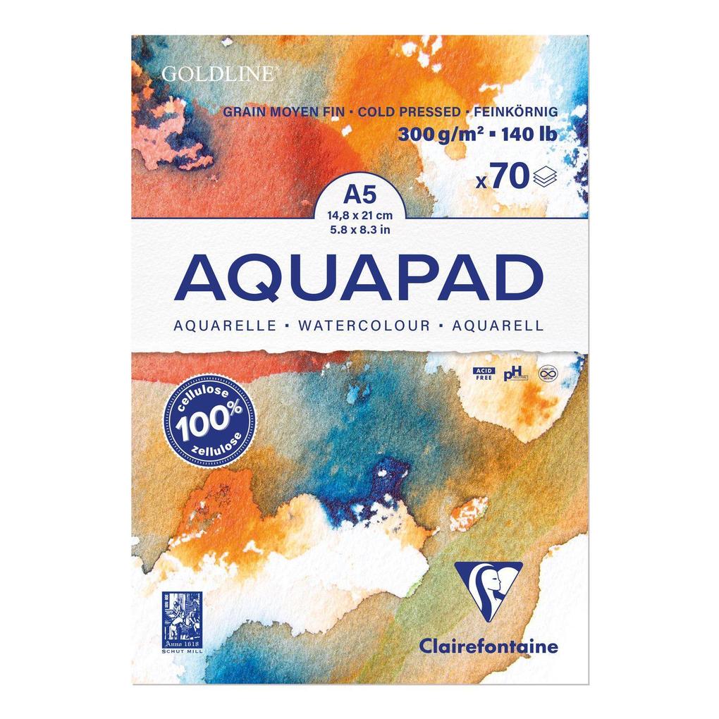 Clairefontaine Aquarellblock AQUAPAD, DIN A5, 300 g/qm