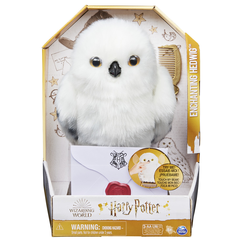 Spin Master - Harry Potter - Gufo interattivo in peluche Hedwig, Multicolore