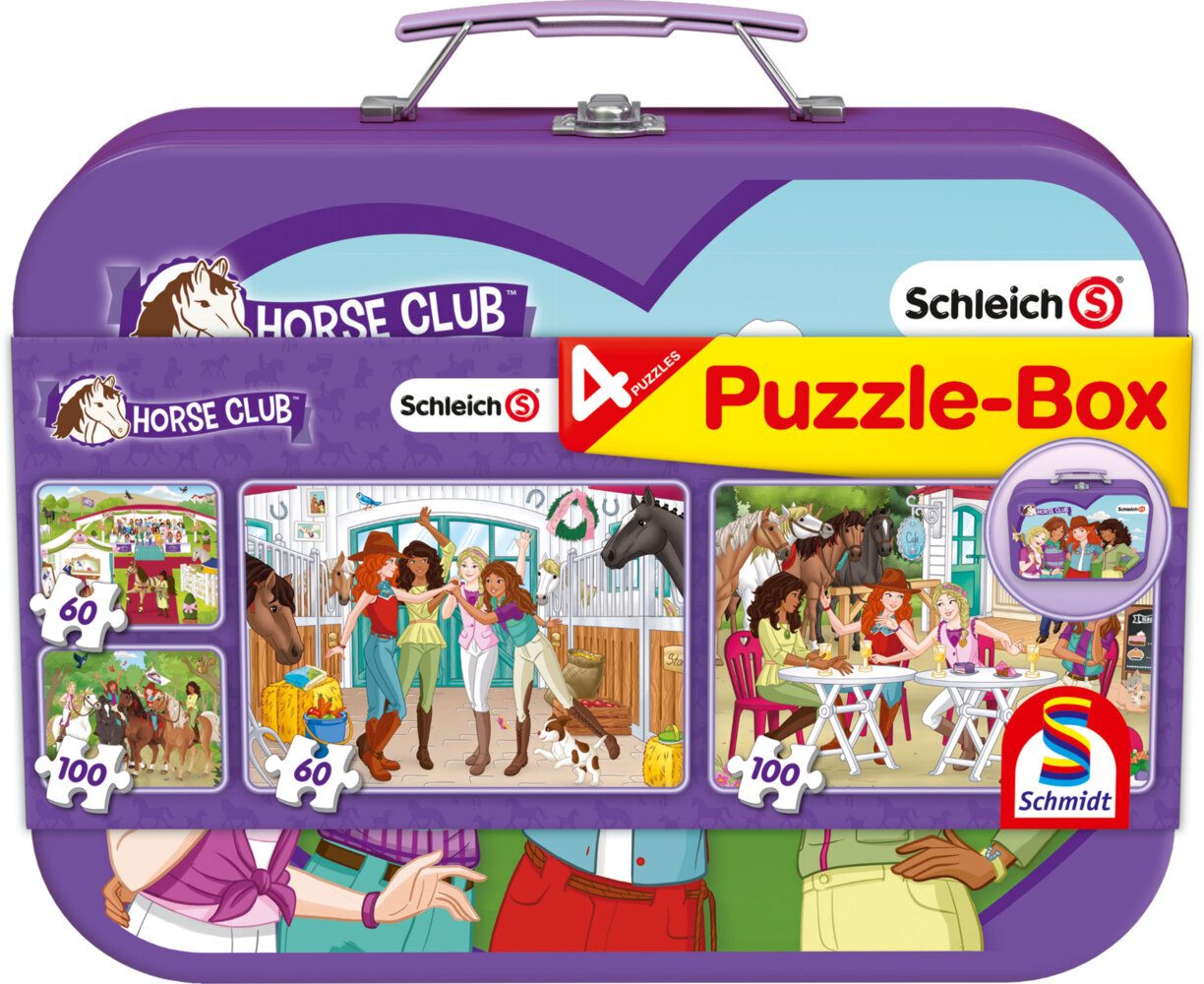 Image of Schleich Horse Club Puzzle-Box 2x60 2x100 Teile im Metallkoffer