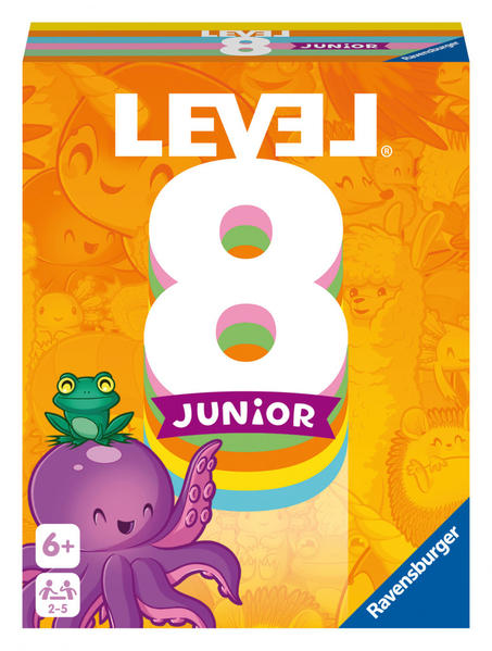 Ravensburger 20860 - Level 8 Junior Die Junior Variante des beliebten Kartenspiels für 2-5 Spieler ab 6 Jahren / Kinderspiel / Familienspiel / Reisespiel / Perfekt als Geschenk