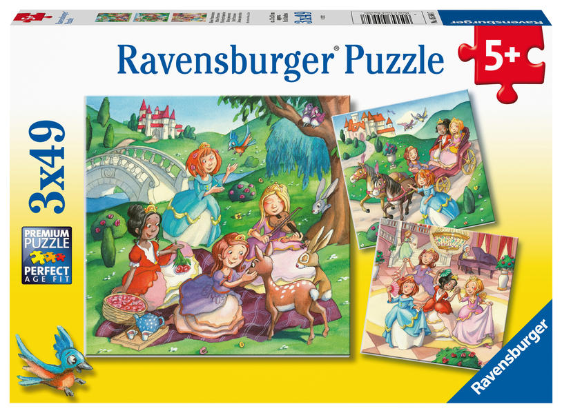 Image of Ravensburger Kinderpuzzle - Kleine Prinzessinnen - 3x49 Teile Puzzle für Kinder ab 5 Jahren