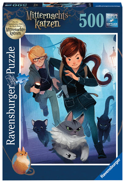 Image of Ravensburger Mitternachts-Katzen 500 Teile Puzzle Ravensburger-17146