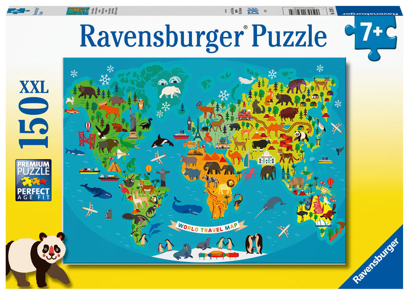 Image of Ravensburger Animal World Map 150pcs