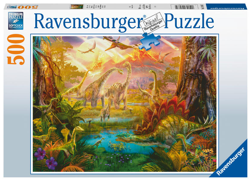 Image of Ravensburger 500 Teile Puzzle Im Dinoland