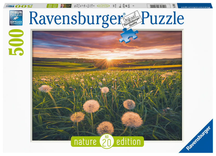 Image of Ravensburger Nature Edition - Pusteblumen im Sonnenuntergang 500 Teile Puzzle Ravensburger-16990