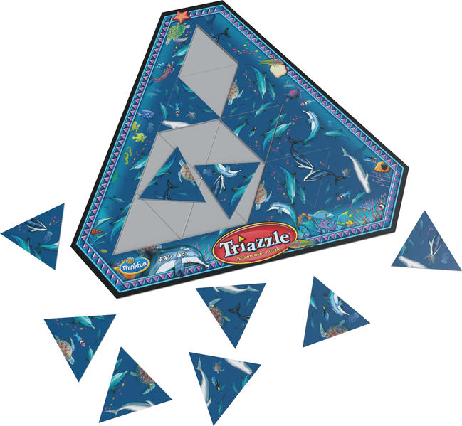 ThinkFun 76491 Triazzle Delfine ein Logikpuzzle für Kinder und Erwachsene ab 8 Jahren