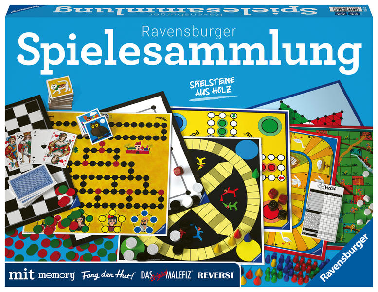 Ravensburger Spielesammlung 27293 Familienspiele 2022 D - Spielesammlung für die ganze Familie Spiel für Kinder und Erwachsene ab 4 Jahren für 2-10 Spieler