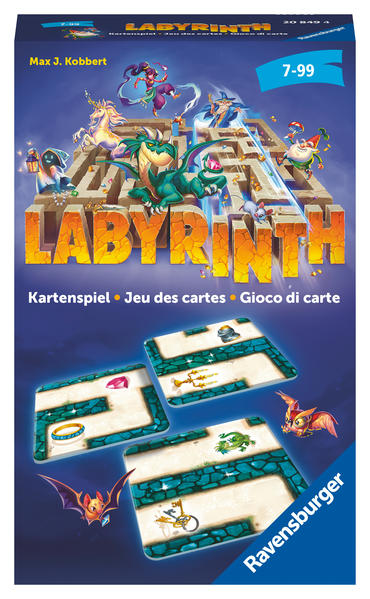 Image of Ravensburger - Labyrinth Kartenspiel 20849 - Der Familienklassiker für 2 - 6 Spieler - Spiel für Kinder ab 7 Jahren