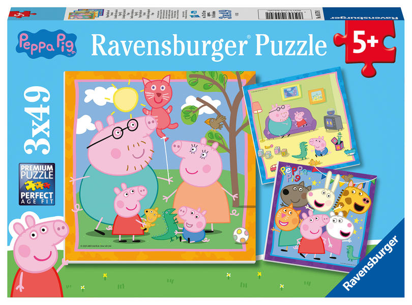 Image of Ravensburger 3 Puzzles - Peppa Pig 49 Teile Puzzle Ravensburger-05579