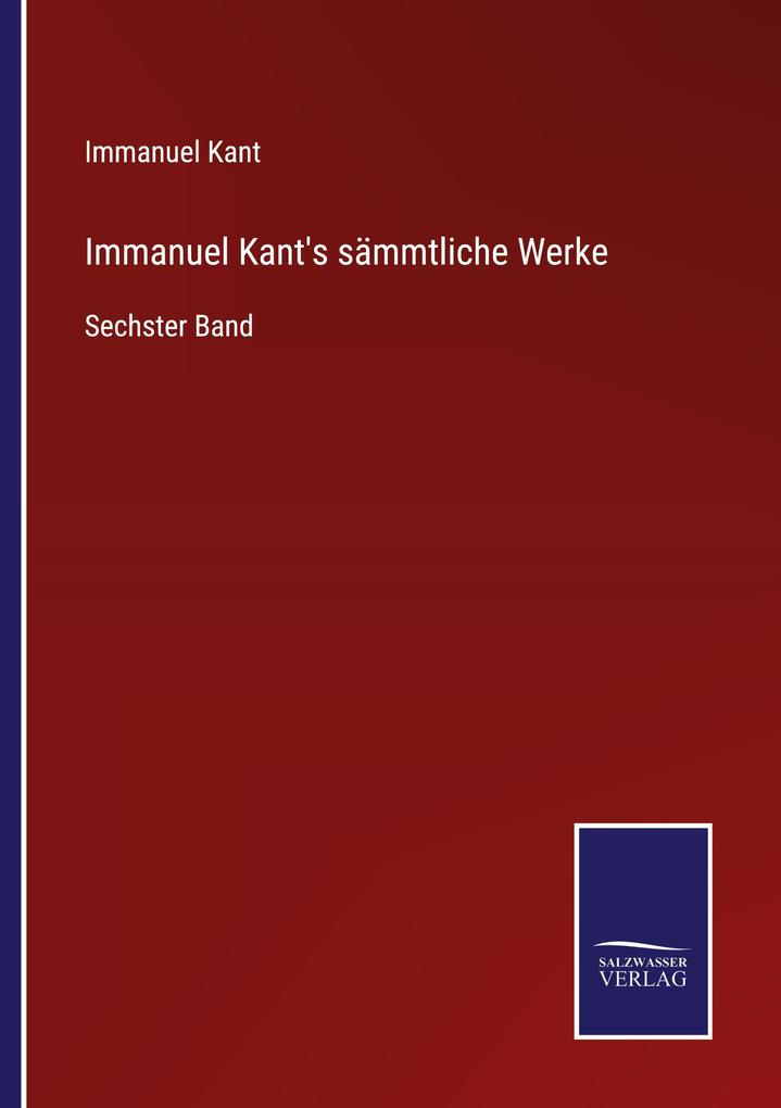 Immanuel Kant's sämmtliche Werke