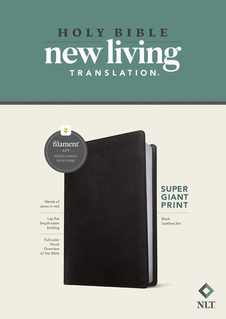 NLT Super Giant Print Bible Filament-Enabled Edition (Leatherlike Black Red Letter)