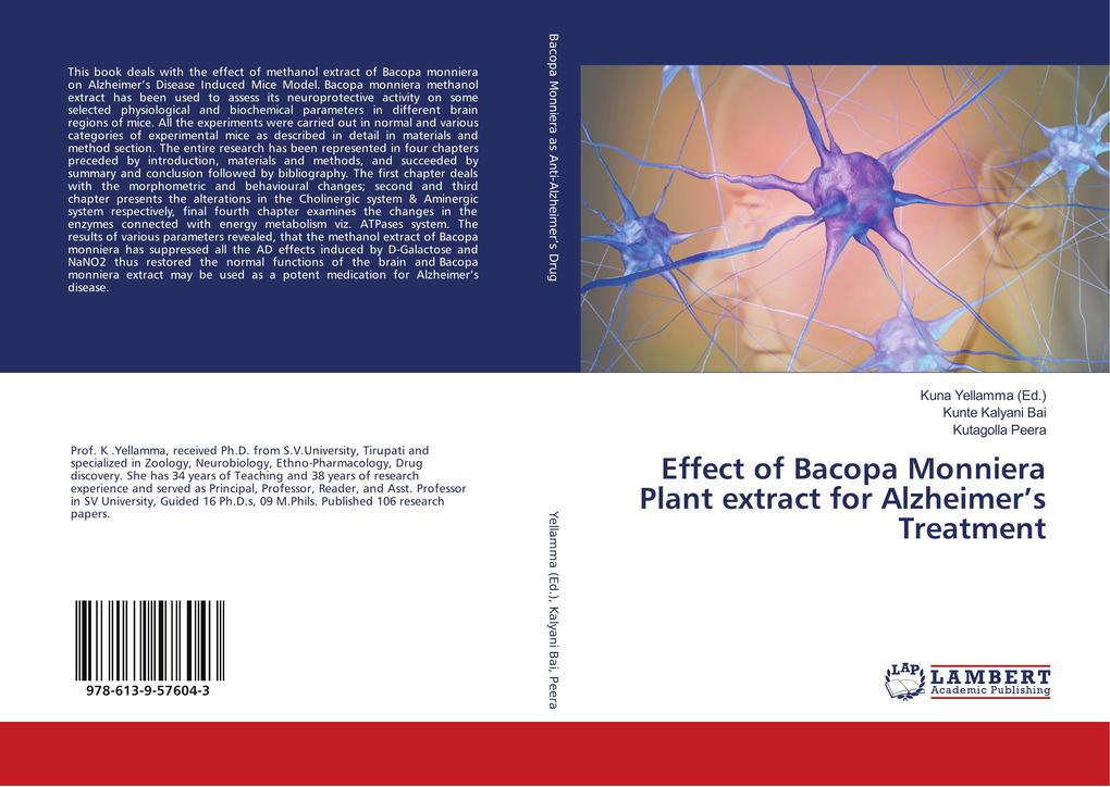 Effect of Bacopa Monniera Plant extract for Alzheimer's Treatment