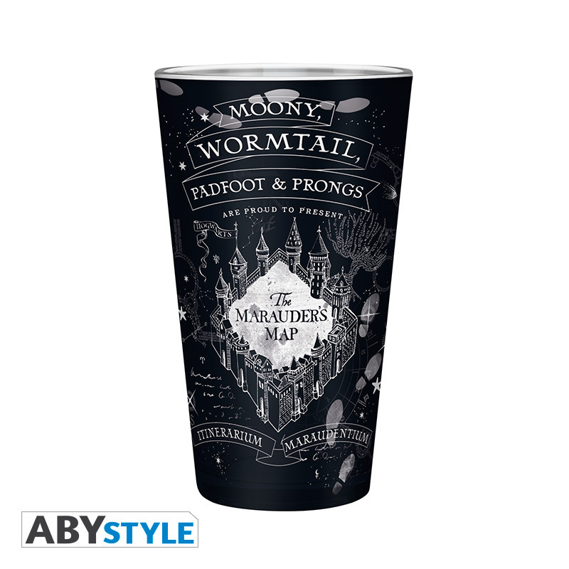 HARRY POTTER - Large Glass - 400ml - Marauder's map - Matte