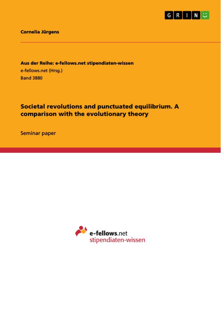 Societal revolutions and punctuated equilibrium. A comparison with the evolutionary theory